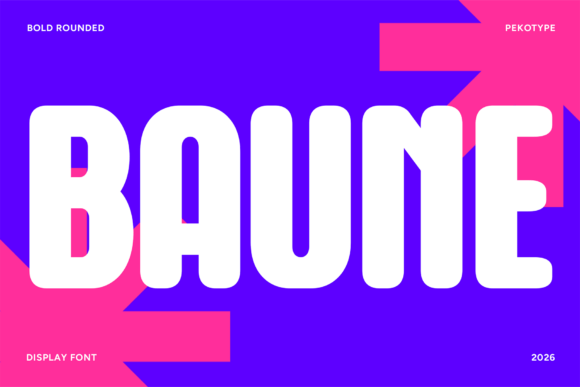 Baune: A Bold Rounded Sans Serif Font for Crafters