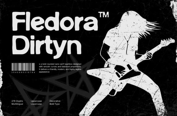 Fledora Dirtyn: A Bold Rounded Grunge Display Font Review