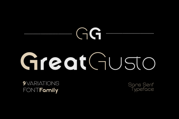 Great Gusto: A Bold Sans Serif Typeface for Makers