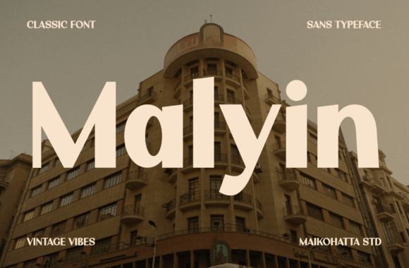 Malyin: The Elegant Retro Sans Serif Typeface