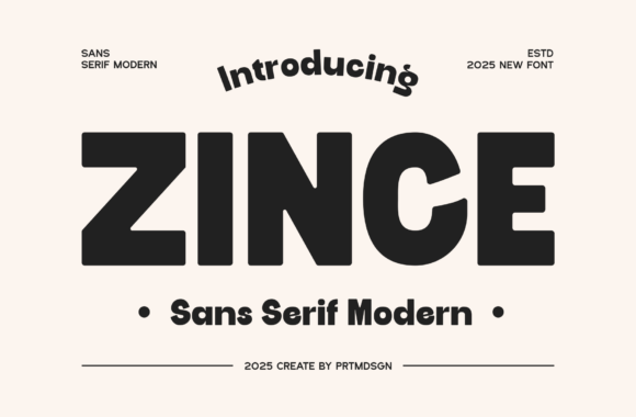 Zince: A Modern Sans Serif Font for Bold Branding